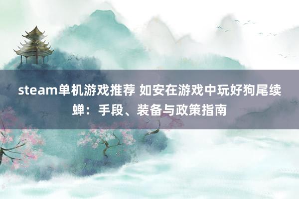 steam单机游戏推荐 如安在游戏中玩好狗尾续蝉：手段、装备与政策指南