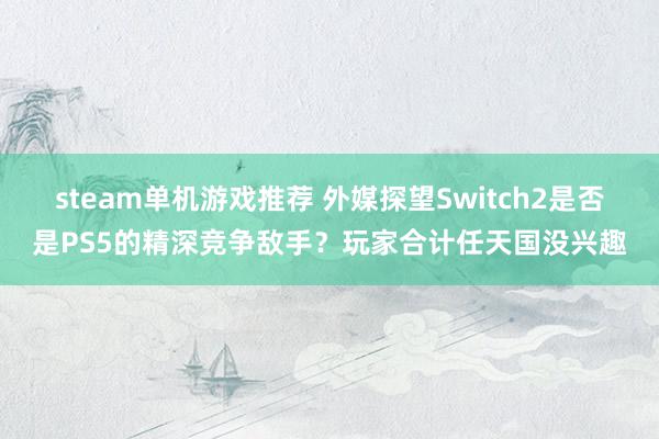 steam单机游戏推荐 外媒探望Switch2是否是PS5的精深竞争敌手？玩家合计任天国没兴趣