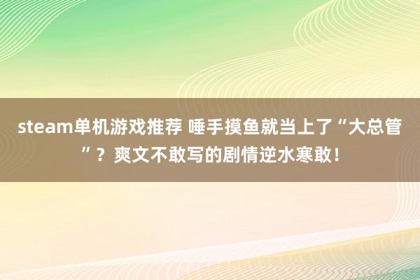 steam单机游戏推荐 唾手摸鱼就当上了“大总管”？爽文不敢写的剧情逆水寒敢！