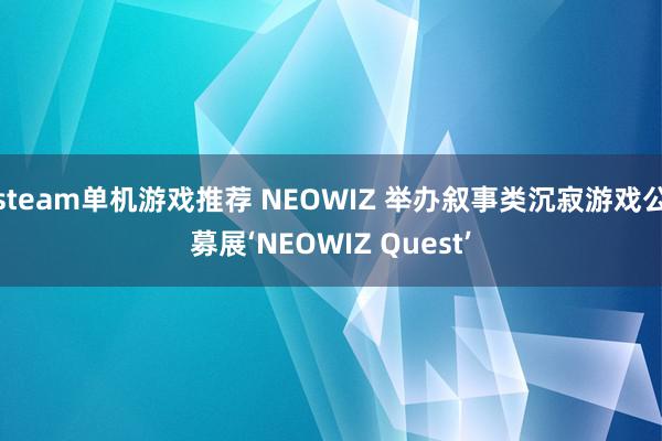 steam单机游戏推荐 NEOWIZ 举办叙事类沉寂游戏公募展‘NEOWIZ Quest’